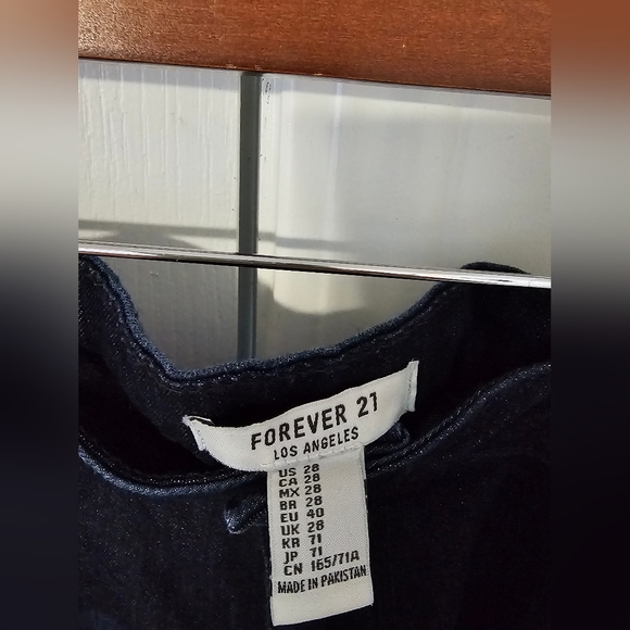 Dark wash wide leg denim trouser. - Picture 2 of 3